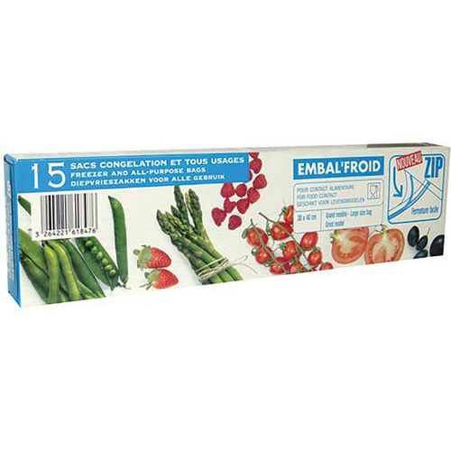 Sac Congelation Zip 30x40 Grand Modele X15