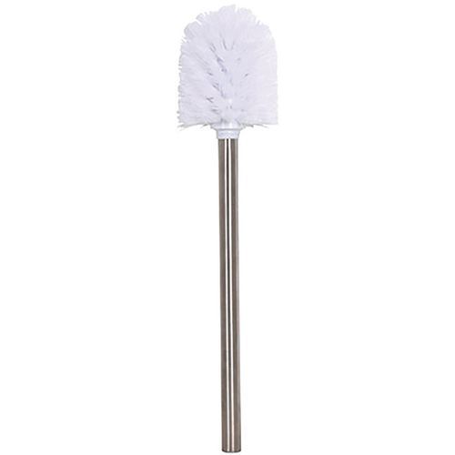 Brosse Wc Manche Inox Boule Blanche