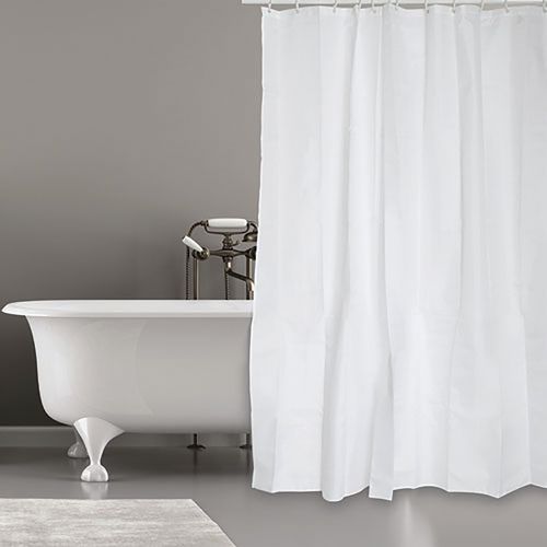 Rideau De Douche Polyester 180x200cm Blanc