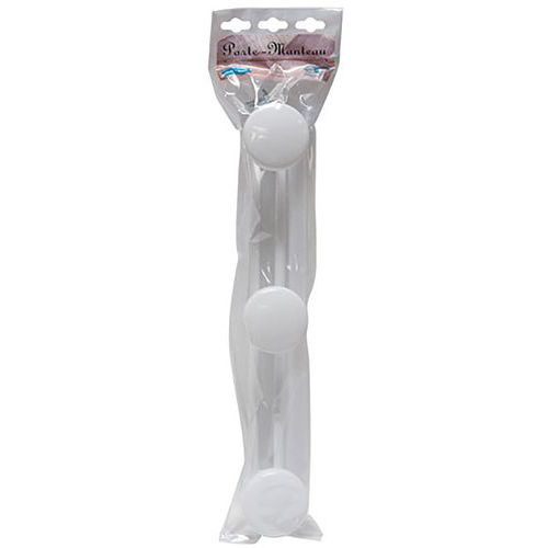 Patère 3 Tête Laqué Blanc