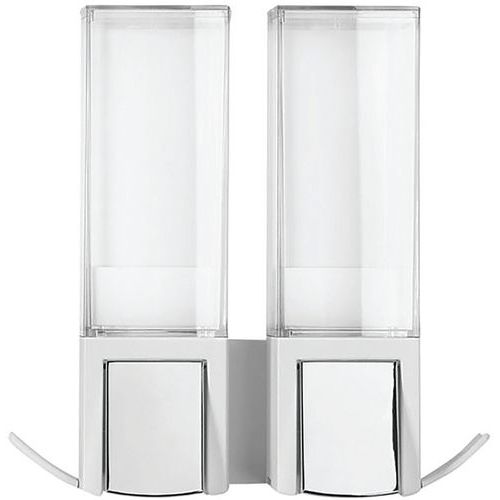 Double Distributeur De Savon Mural Blanc