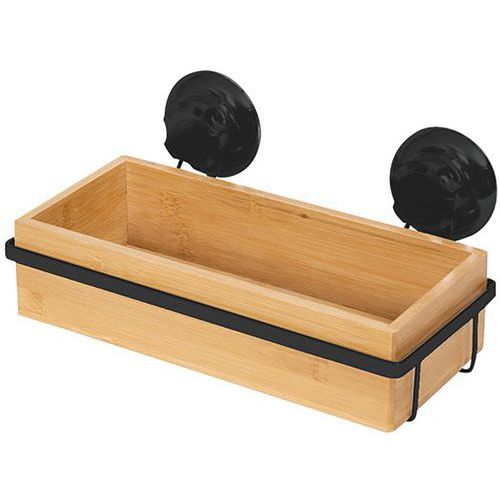 Petite Ã‰tagère à Ventouse Bambou Naturel Et Métal