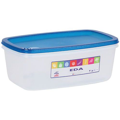 Boîte Rectangulaire 3l Naturel Couvercle Turquoise