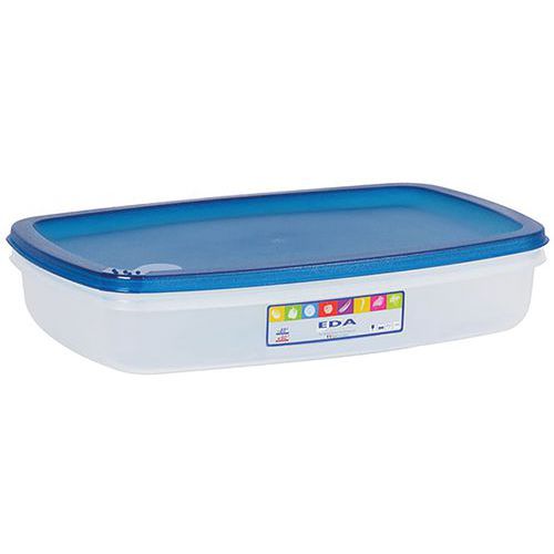 Boite Rectangulaire Plate 2l Naturel Couvercle Turquoise