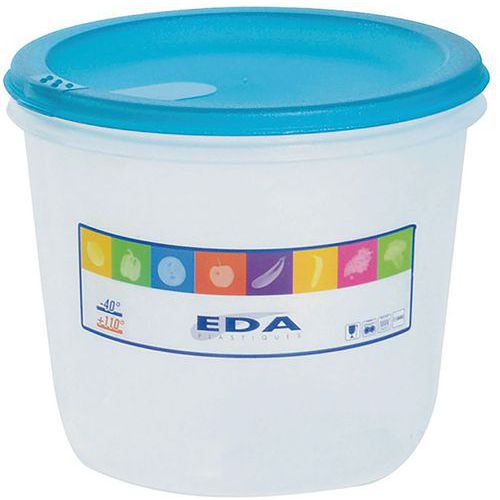 Boîte Ronde 2l Naturel Couvercle Turquoise Acidulé