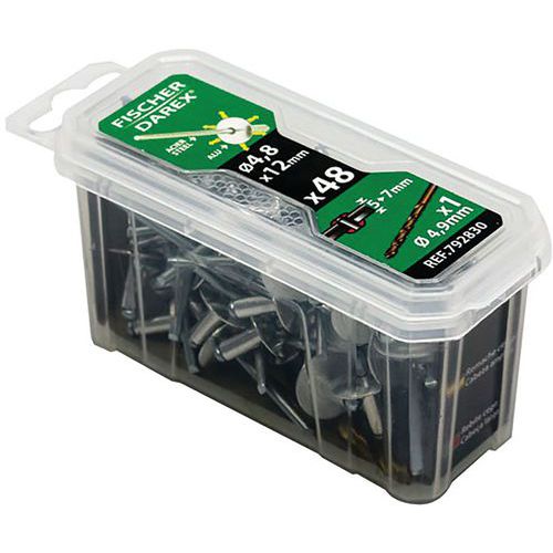 Rivets Aveugle 4.8x12 X 48 Pièces Tête Large