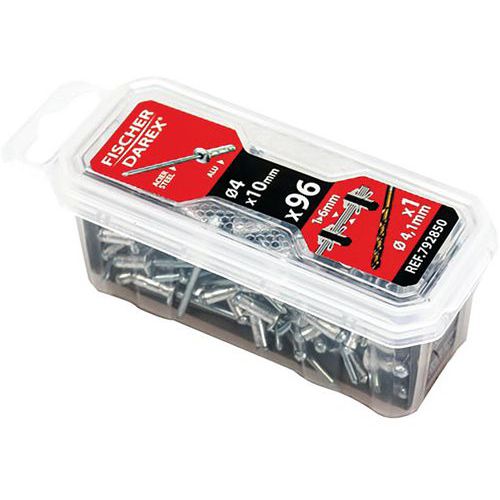 Rivets Aveugle 4x10 X 96 Pièces Tête Large Plate