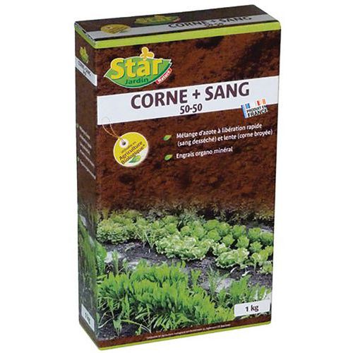 Engrais Azote Corne Sang Desséché 1kg /nc