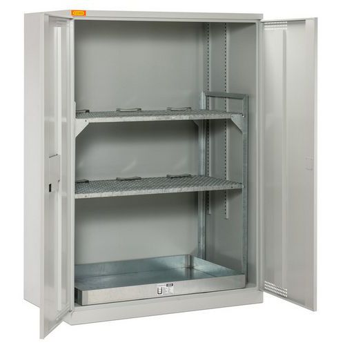 Armoire à Fût 14/20 Avec Rayonnage Et Bac De Rétention 65 L