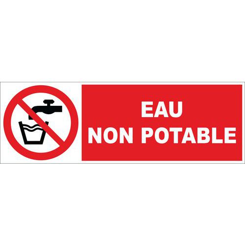 Panneau Rigide 450x150 Mm Eau Non Potable