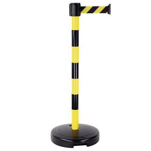 Poteau Pvc A Sangle 90cm Jaune/noir
