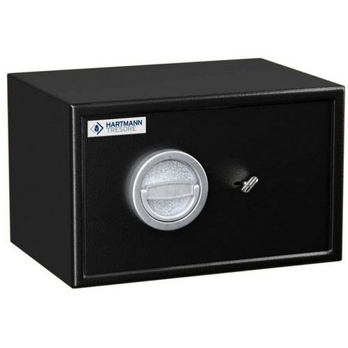 Hartmann Tresore - Coffre-fort HT 15L Serrure à Clé - Classe 1 Antivol - Noir