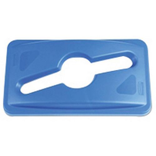 Couvercle Dechets Melanges Pour Slim Jim Bleu - H 13cm