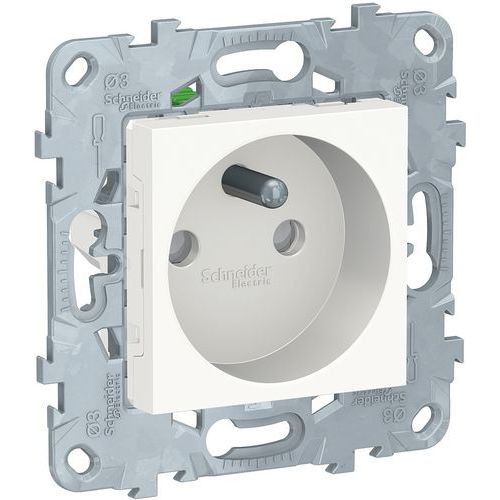 Lot De 5 Prises 2p+t - Alréa Blanc Polaire