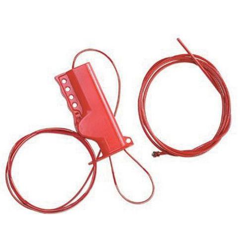 Brady - Système de condamnation par câble - Rouge - Nylon 2.44m - Non conducteur