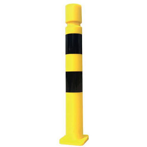 Poteau à mémoire de forme - Tête cylindrique - À platine - Ø 80 mm - H 800 mm Poteau à mémoire de forme - Tête cylindrique - À platine - Ø 80 mm - H 800 mm