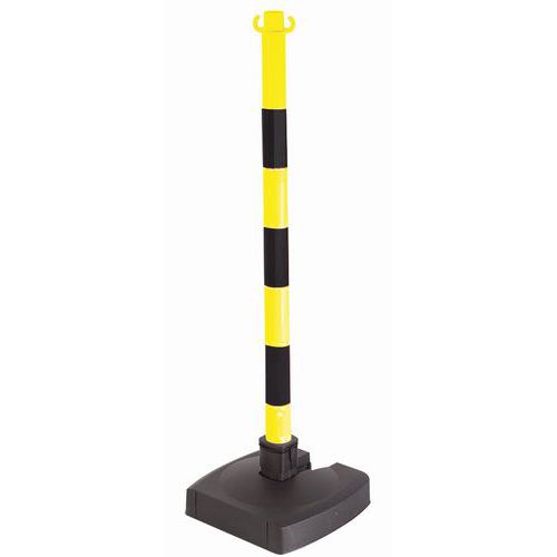 Poteau A Abattant Sur Socle Jaune/noir