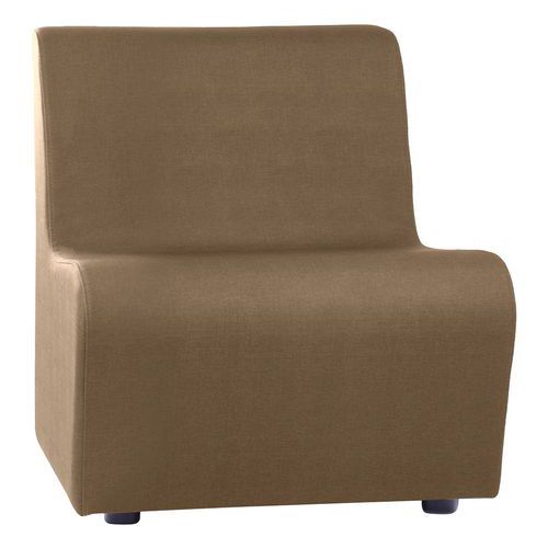 Spouf - Fauteuil Ergo 1 place tissu simili cuir taupe - Usage Collectivité - Confort et Durabilité - Livré monté