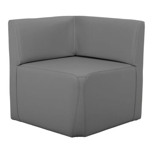 Fauteuil D'angle Leaf Tissu Simili Cuir Gris