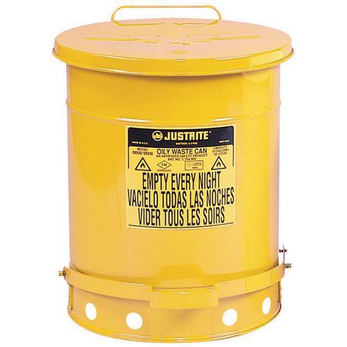 Poubelle Jaune Pour Déchets Huileux 53l