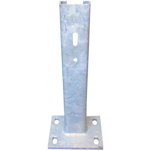 Poteau sur platine H 600 mm Acier Galvanisé - Sécurité Voirie - 10.7 kg - 3 ans Garantie