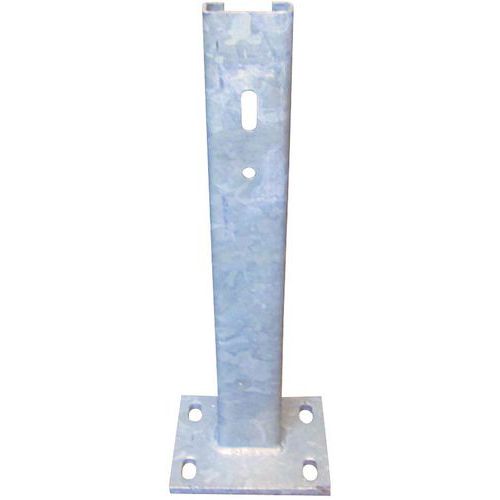 Poteau sur platine H 700 mm Acier Galvanisé - Sécurité Voirie - 11.6 kg