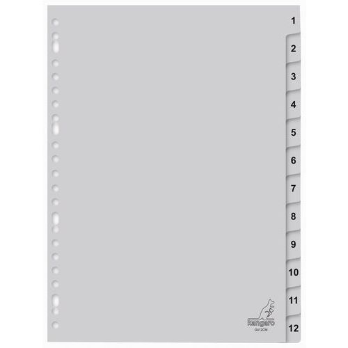 Intercalaire Numérique 1-12 Nb Div.:12 Pr Ft:a4