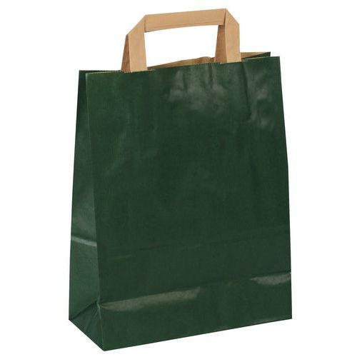 Sac En Papier Kraft Col.:vert H:36 Cm
