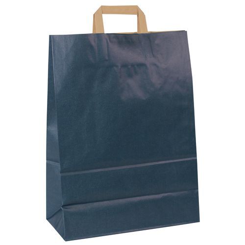 Sac En Papier Kraft Col.:bleu H:43 Cm