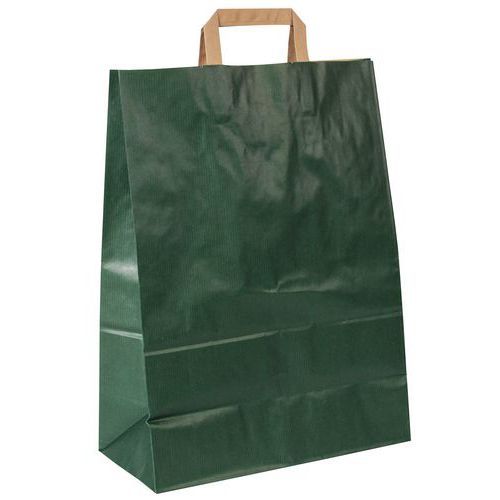 Sac En Papier Kraft Col.:vert H:43 Cm