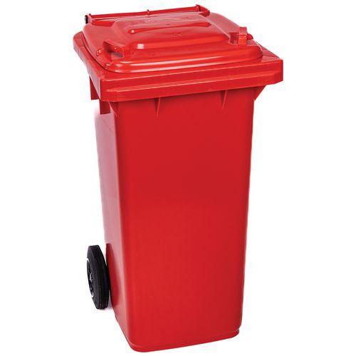 Poubelle Full Color - 120 L - Rouge - Manutan