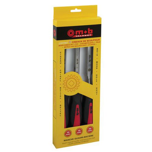 Mob 1 Jeu De 3 Ciseaux De Sculpteur Tri-matière