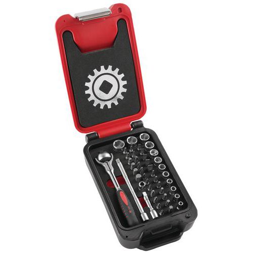 Mob 1 Coffret Fusion Box Cliquet, Douilles 1/4"et Vissage - 46 Pcs