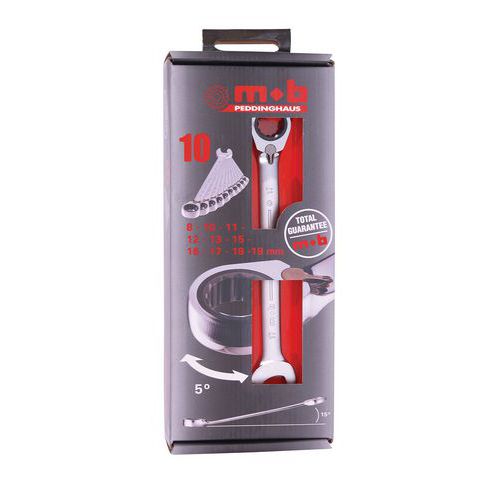 Mob 1 Jeux De Clés Mixtes à Cliquet En Coffret