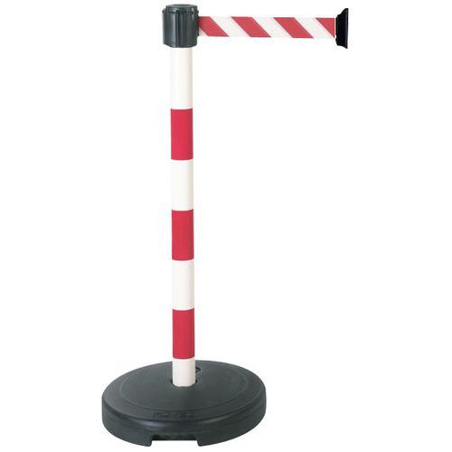 Poteau Pvc A Sangle 90cm Rouge/blanc