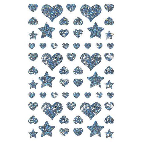 Sachet 1020 stickers cœurs - étoiles holographiques thumbnail image 1