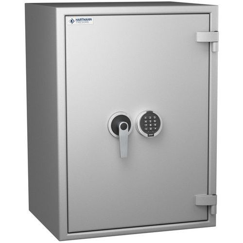 Hartmann Tresore - Coffre Ignifugé Protec Duo 123L - Serrure Électronique Classe 0 - Protection 60 min contre le feu - Gris