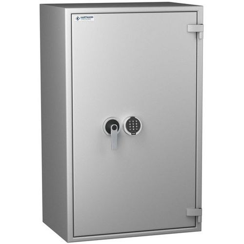 Hartmann Tresore - Coffre Ignifugé Protec Duo 220L - Serrure Électronique Classe 0 - Protection 60 min contre le feu - Gris