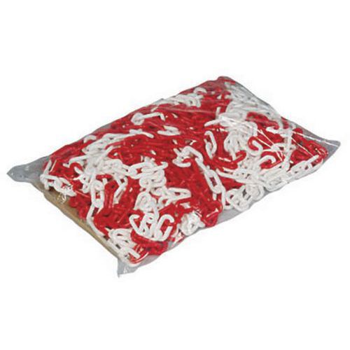 Rouleau 25m Chaine Polyamide Blanc/rouge 7504 D=6mm