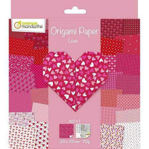 Origami Love, 60 feuilles 20 x 20, 70g thumbnail image 1