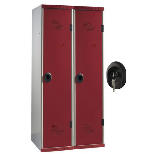 Vest Mono Socle Is 2 Col L800x H1800xp500 Serr Clé Gris/roug