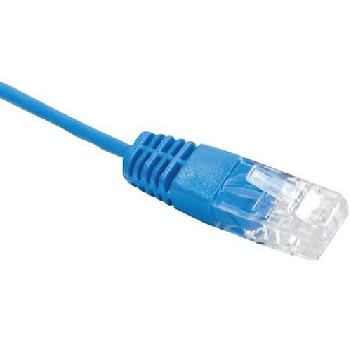 Cordon UTP RJ45/RJ45 Bleu 3m 100 Ohms - Connexion réseau fiable