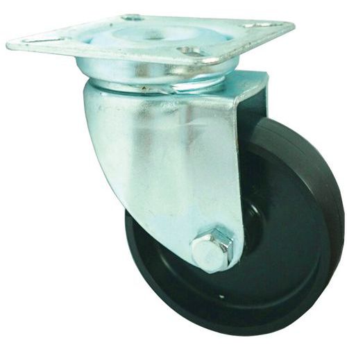 Roulette Pivotante à Platine Force : 40 Diamètre 50 Mm
