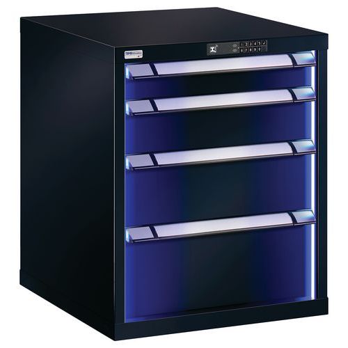 Armoire 4 Tiroirs Blue Line L 805 X 80 X 695 Cm Noir