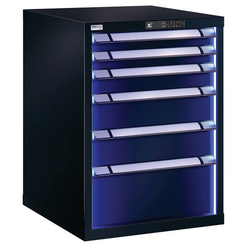 Armoire 6 Tiroirs Blue Line L 805 X 90 X 695 Cm Noir