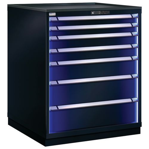 Armoire 7 Tiroirs Blue Line L 805 X 100 X 695 Cm Noir