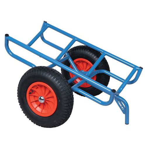 Fimm - Chariot porte charge cylindrique 250 kg - Roues pneumatiques 400 mm - Bleu - Robuste et écologique