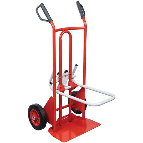 Fimm - Diable porte chaise 250 kg roues caoutchouc rouge - 1170mm hauteur - Éco-responsable