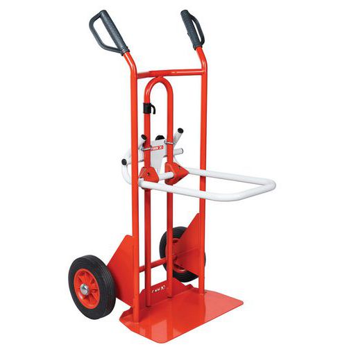 Fimm - Diable porte bacs 250 kg roues caoutchouc rouge - 1170x745x610 mm - Éco-responsable