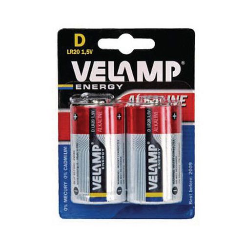 Pile Alcalines D (lr20) Velamp